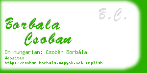 borbala csoban business card